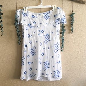 Charlotte Russe | Off Shoulder Embroidered Tunic